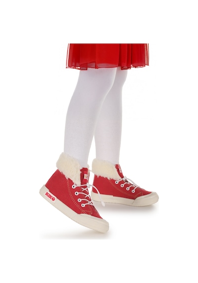 Kiko Kids Tigge Günlük Lastikli Kız Bebek Bot Ayakkabı Kırmızı Kırmızı