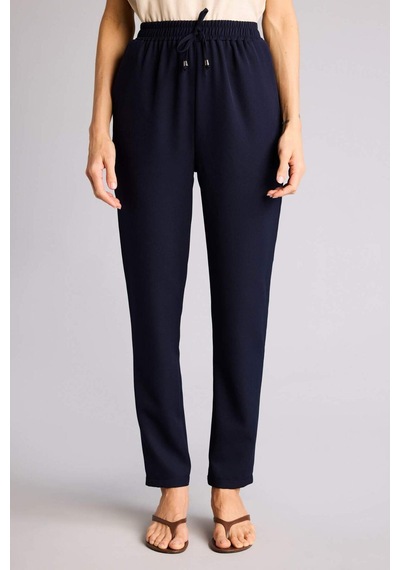 Defacto Slım Fıt Yüksek Bel Jogger Paça Pantolon H8464ax26smnv71 Lacivert-nv71
