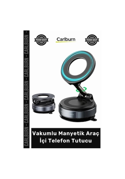 Özel Üretim Magsafe Uyumlu Katlanabilir Güçlü Torpido Cam Vakumlu Manyetik Araç İçi Telefon Tutucu