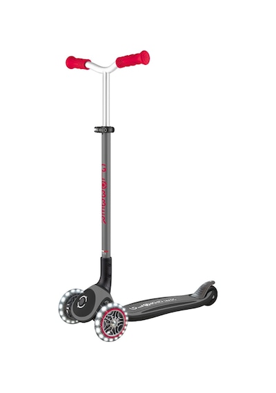 Globber Master Işıklı Katlanabilir Scooter - Kırmızı / Siyah Siyah