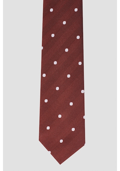 Ac&Co / Altınyıldız Classics Erkek Beyaz - Bordo Kravat - Mendil Set Beyaz - Bordo