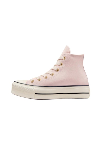 Converse Chuck Taylor All Star Lift Kadın Pembe Süet Platform Sneaker-6934 Pembe