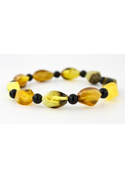 Kehribar Bileklik Özel Tasarım Ambergold Blk33-23 Çok Renkli