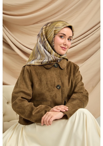 Silk Home Twill İpek Eşarp 11484-16 Haki, Bebe Mavi, Ekru, Mor, Antrasit
