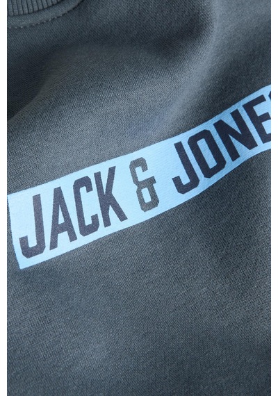 Jack & Jones Jjmunk Erkek Bisiklet Yaka Sweatshirt Rahat Günlük Mavi