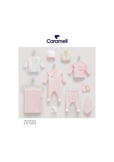 Caramell My Baby Kumsal % 100 Coton 10 Lu Hastane Çıkışı Yeni Sezon Açık Yumuşak Renkler 00001585 Pembe