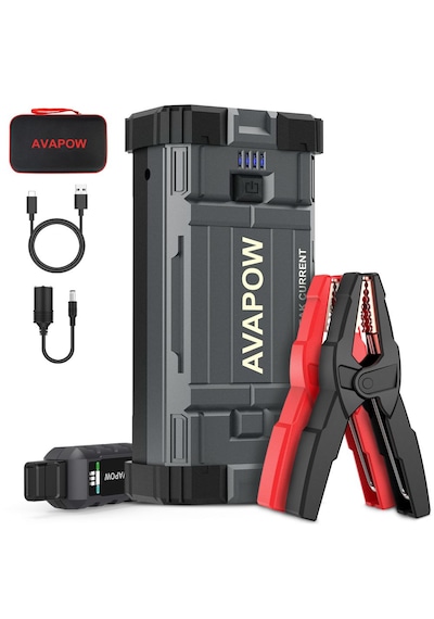 Avapow A28 23800mAh 3000A Zorla Çalıştırma (Bitmiş Aküyü Çalıştıran) Jump Starter Akü Takviye Kiti
