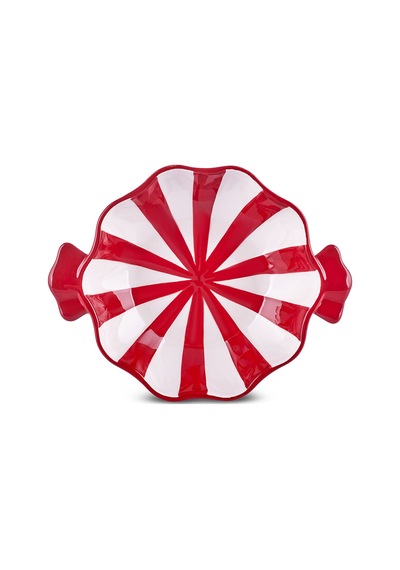 Karaca New Year Yılbaşı Candy Twist Pasta Tabağı 19 Cm Kırmızı