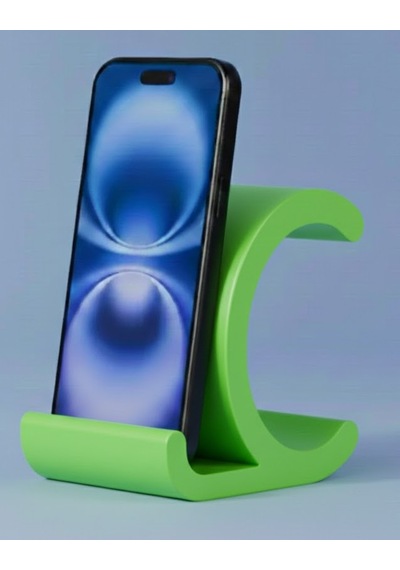 Dekoratif C Harfi Tasarımlı Masaüstü Akıllı Telefon Standı Ve Tutucu Yeşil