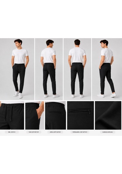Denys Denny's Fermuarlı Cepli Jogger Pantolon Taş