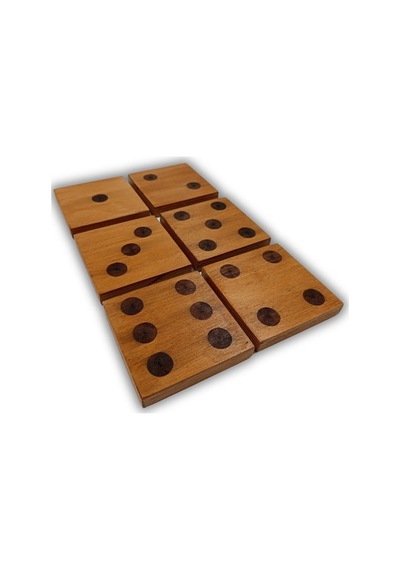 Zar Tasarımlı 6lı Ahşap Bardak Altlığı 10x10cm Acı Kahverengi