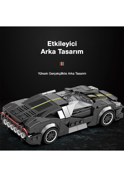 Reobrix Creator 685 Bugatti La Voiture Noire Spor Araba Yaratıcı Yapı Blok Seti Building Blocks - 339 Parça