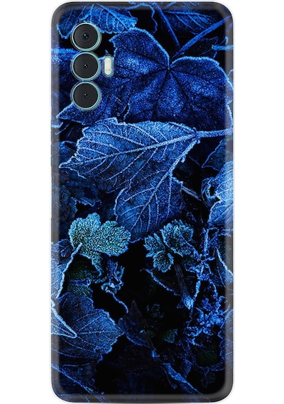 Tecno Spark 8 Pro Kılıf Silikon Desen Blue Foid 1628