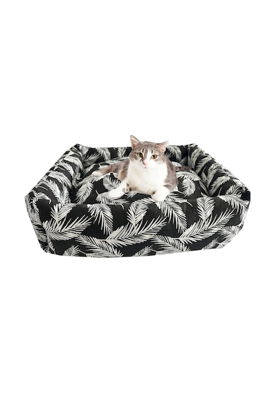 Yıkanabilir Tüy Desenli Kedi ve Köpek Yatağı 60 x 45 x 17 CM
