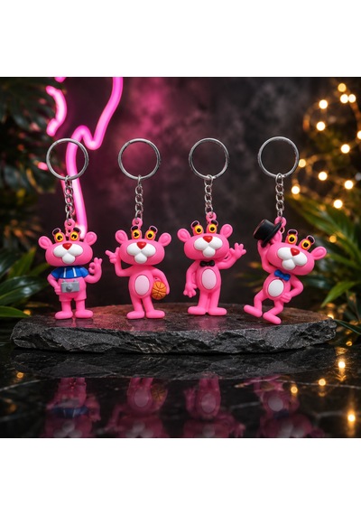 Vıp 11 Adet Pembe Panter Anahtarlık Okul Çantası Aksesuarı Yılbaşı Hediyesi Pembe Panter Oyuncakları