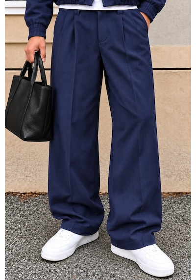 Erkek Oversize Çift Fermuarlı Ceket Ve Baggy Pantolon Alt Üst Takım Lacivert Erkek Oversize Çift Fermuarlı Ceket Ve Baggy Pantolon Alt Üst Takım Lacivert