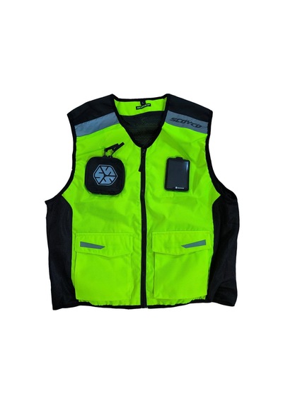 Scoyco Jk30 Reflektif Yelek Sarı - Siyah