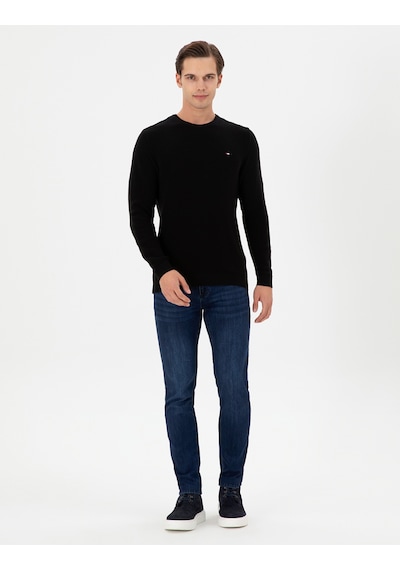 U.S. Polo Assn. Erkek Slim Fit Bisiklet Yaka Siyah Basic Kazak 50298282-VR046 U.S. Polo Assn. Erkek Slim Fit Bisiklet Yaka Siyah Basic Kazak 50298282-VR046