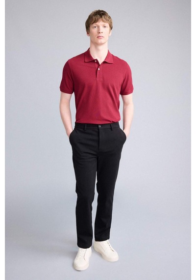 Defacto %100 Pamuk Polo Tişört E9504ax26spbr285 Bordo-br285