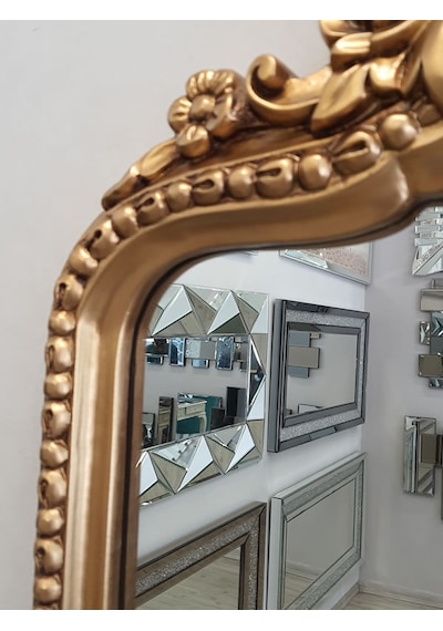 Ayna Denizi Princess Great Gold Model Altın Renk Dekoratif Boy Aynası Altın