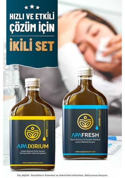 Apayrı Yaşam Apaixirium Doğal Bitkisel Özler + Nane ve Kozalak Pekmezi İçeren Takviye Edici Gıda 2 x 200 ML