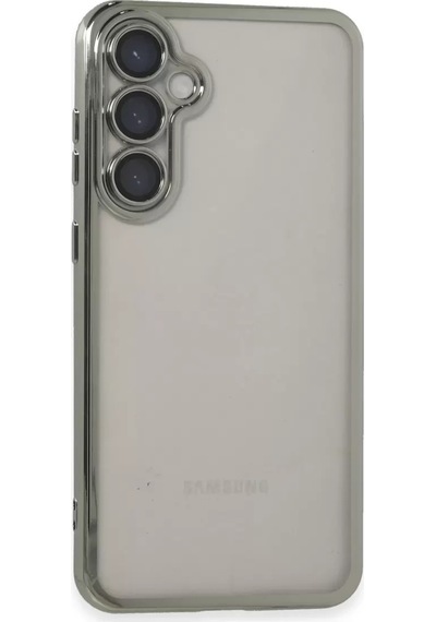 Newface Samsung Galaxy S23 Fe Kılıf Razer Lensli Silikon - Gümüş