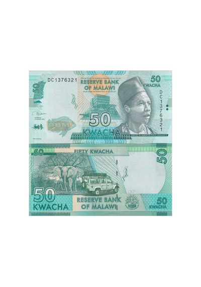 Malawi 2020 Yılı 50 Kwacha Yabancı Kağıt Para Çil Unc Koleksiyon Para