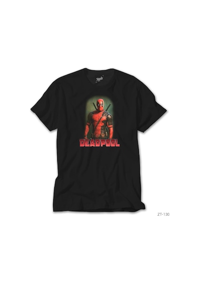 Deadpool Duruş Siyah Tişört Siyah
