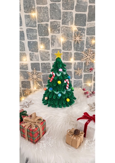 Mini Çam Ağacı Yılbaşı Hediyesi Yılbaşı Sofrası Süsü Yılbaşı Süsü 19 Cm 20