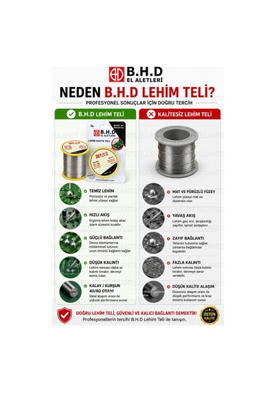 Lehim Havya Teli 50 Gr 1.2mm 40/60 Kalay Kurşun Lehim Teli Elektronik Devre Pcb Tamir Ve Montaj