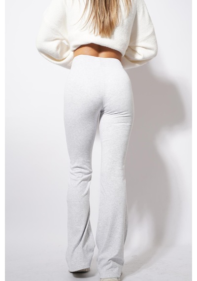 Ckm Moda Tari İspanyol Paça Ribana Pantolon Gri