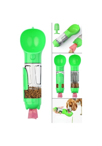 Buffer Taşınabilir Hazneli Mama Kaplı ,kaka Poşetli Kedi,köpek Suluğu-300ml