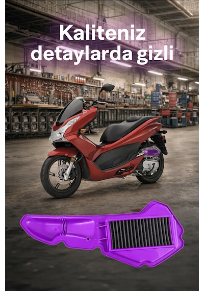 Honda Pcx Uyumlu Mor Temizlenebilir Performans Hava Filtresi 2021-2026