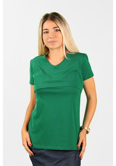 Kadın Emzirme T-Shirt Koyu Yeşil