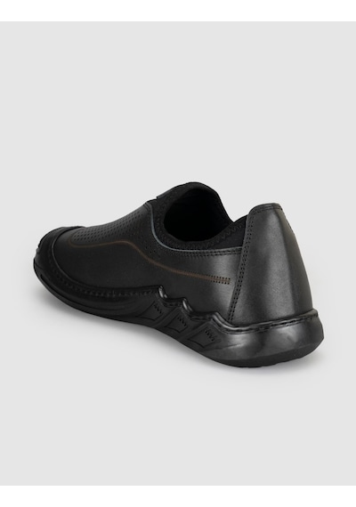 Cabani Siyah Hakiki Deri Erkek Casual Ayakkabı