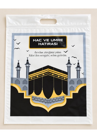 Kadife Seccade Seti Erkekler İçin Takke Tesbih Esans Seccade Ve Kilitli Hediye Poşeti Hac Umre Hediyelik Mavi