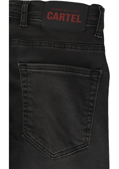 Denim Cartel Dmctekstil 807 Erkek Füme Normal Bel Normal Kesim Dar Paça Jean Pantolon