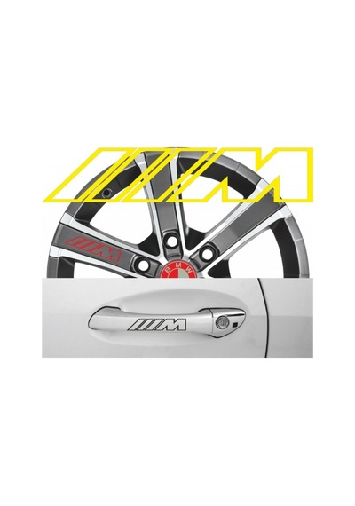 B Mw M Kapı Kolu Sticker Yapıştırma 8Adet