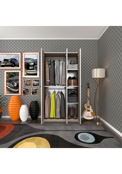 Kenzlife Gardırop 3 Kapılı Kapaklı Guzmanya Crd 173 90 42 Gardolap Dolap Ofis
