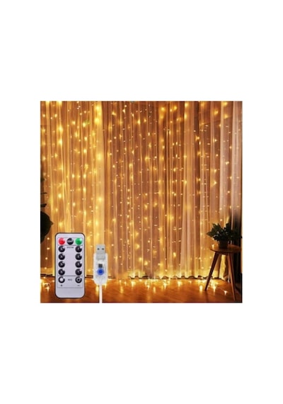 Kumandalı Peri Tel Led Aydınlatma, 300 Led