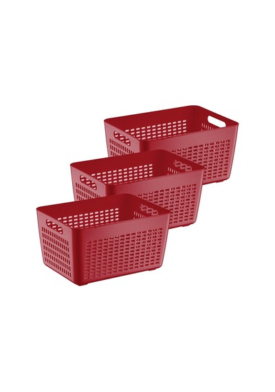 Selka Home 3'lü 4 Lt Lavin Süzgeç Bordo