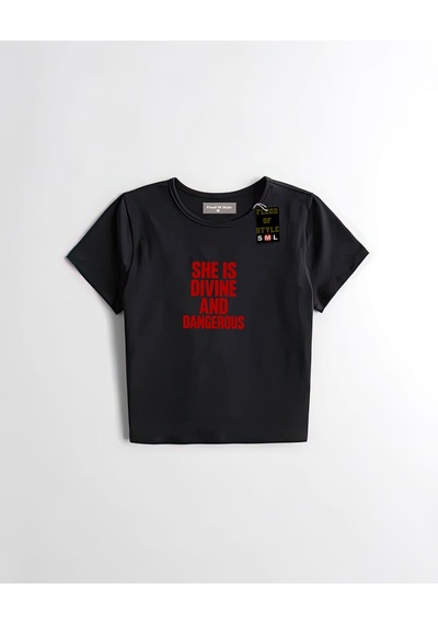 Flood Of Style Siyah Babby Tee Sheıs Özel Tasarım