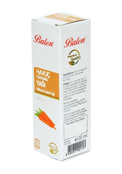Havuç Tohumu Yağı Soğuk Pres 20 Ml Cam Şişe