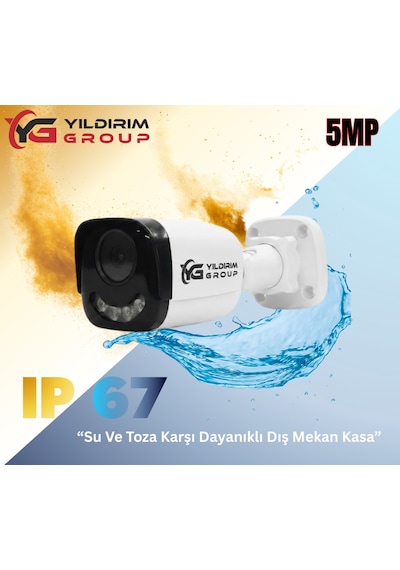 4 Kameralı Sesli 5mp Ip-gece Renkli Araç Ve Yüz Tanımalı Kamera Sistemi-hazır Kamera Seti