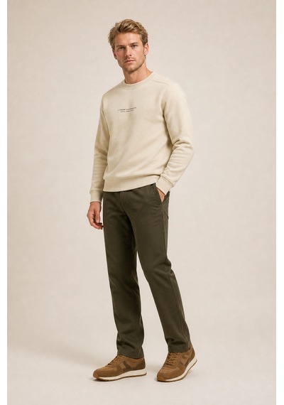 Redline Clavin Erkek Regular Fit Yeni Sezon Pamuklu Sweatshirt Bej