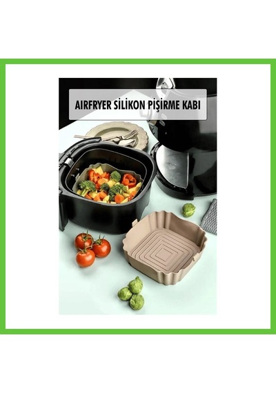 Bezos Bütün Airfryer'lere Uyumlu Vizon Silikon Pişirme Kabı Dmc