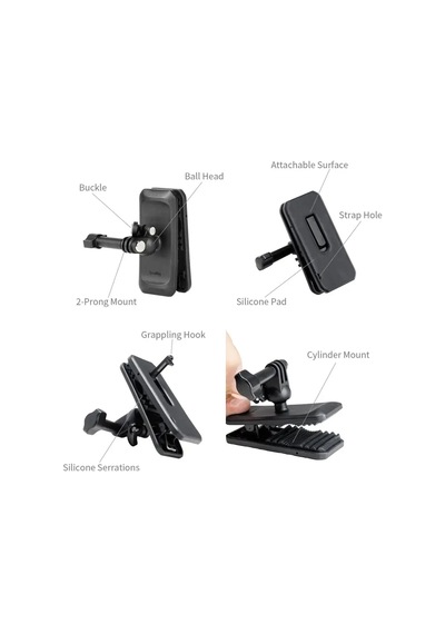Smallrig 5722 Aksiyon Kameraları İçin Sırt Çantası Klipsi