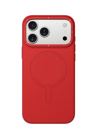 İphone 17 Pro Max Uyumlu Kılıf M-safe Şarj Özellikli Youngkit Morandi Serisi Kapak Kırmızı