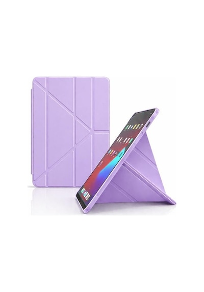 K Pad İle Uyumlu Kılıf Kalem Koyma Bölmeli Stand Olan Uyku Modlu Suni Deri Yarı Transparan Arka Yüzey Attravtive Cover Lila Sku: Zeusb0gz3vv689 Arka Kapak