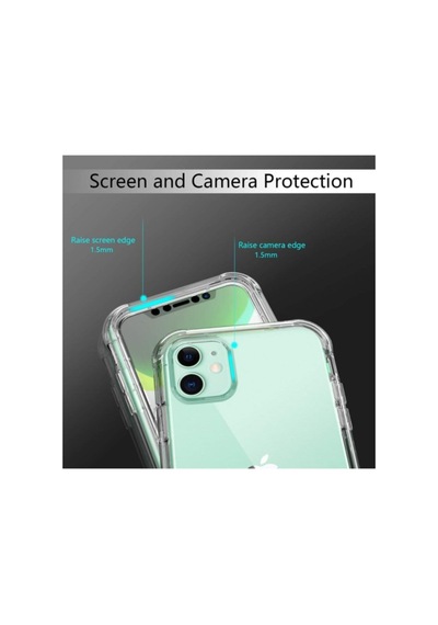 360 Derece Koruyucu Şeffaf Kılıf Apple Iphone 11 Iphone 11 Uyumlu Şeffaf Resimde Görünen